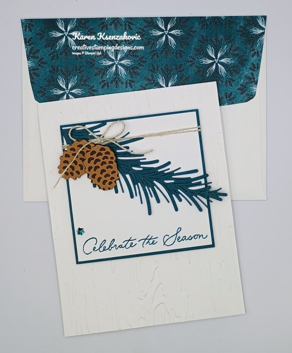 Stampin' Up! Delicate Pines CAS 7 creativestampingdesigns.com