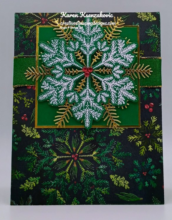 Stampin' Up! Delicate Pines in Shaded Spruce 2 creativestampingdesigns.com