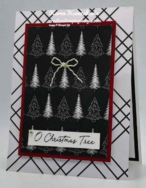 Stampin' Up! Pine Tree Trimmings in Black & White 4 creativestampingdesigns.com