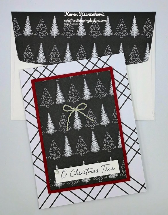 Stampin' Up! Pine Tree Trimmings in Black & White 7 creativestampingdesigns.com