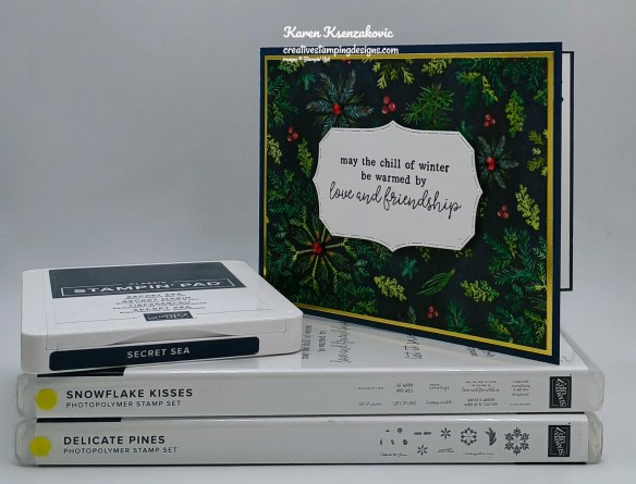 Stampin' Up! Snowflake Kisses Fun Fold 1 creativestampingdesigns.com