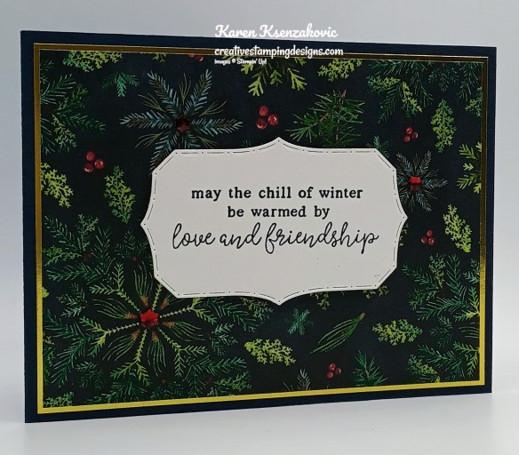 Stampin' Up! Snowflake Kisses Fun Fold 3 creativestampingdesigns.com