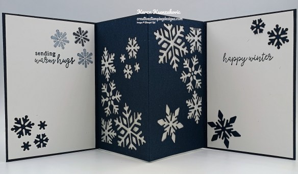 Stampin' Up! Snowflake Kisses Fun Fold 4 creativestampingdesigns.com