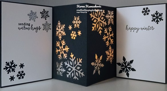 Stampin' Up! Snowflake Kisses Fun Fold 6 creativestampingdesigns.com