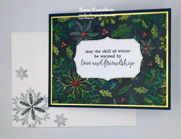Stampin' Up! Snowflake Kisses Fun Fold 7 creativestampingdesigns.com