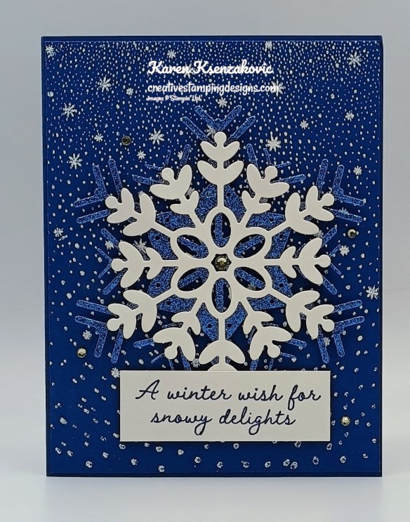 Stampin' Up! Snowy Delight Falling Snow 2 creativestampingdesigns.com