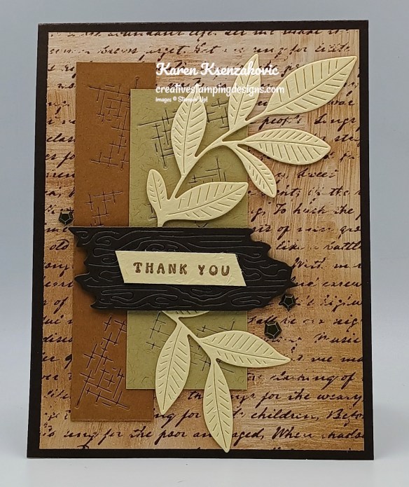 Stampin' Up! Nature's Symphony Thank You 2 creativestampingdesigns.com