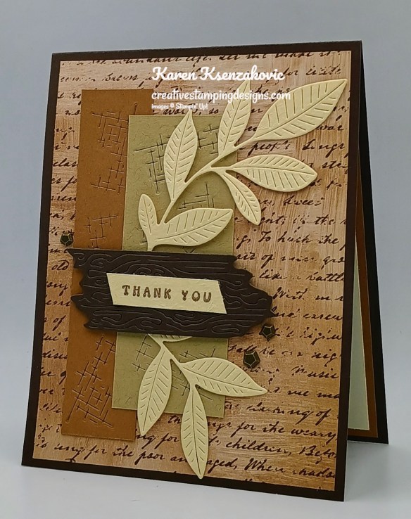 Stampin' Up! Nature's Symphony Thank You 4 creativestampingdesigns.com