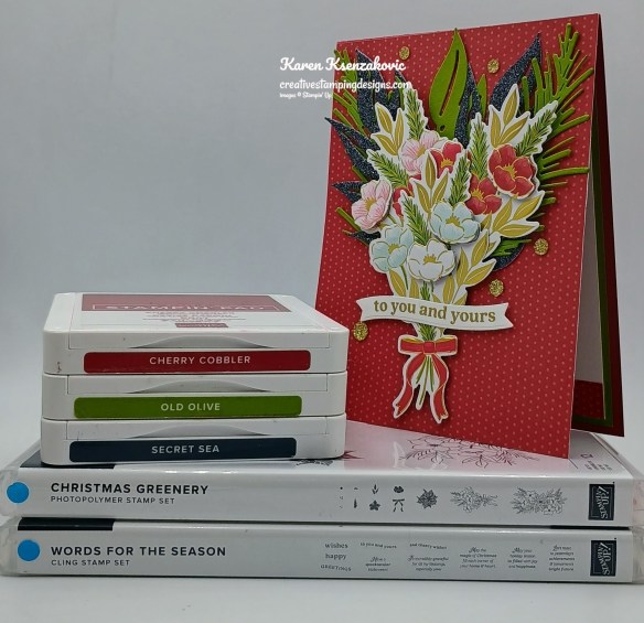 Stampin' Up! Words For The Season Christmas Greenery 1 creativestampingdesigns.com