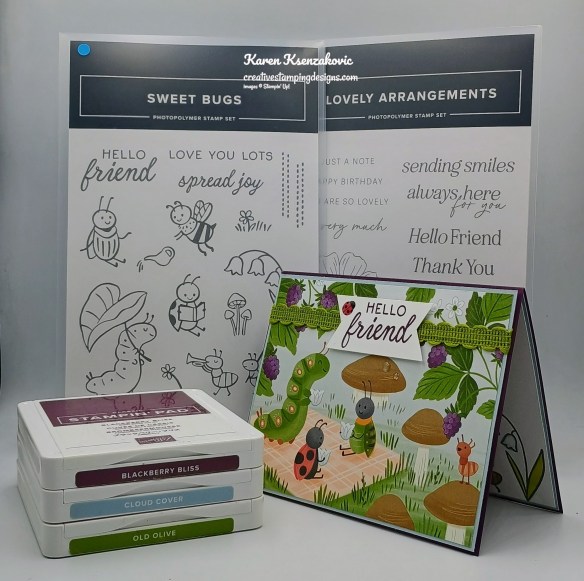 Stampin' Up! Sweet Bugs CAS 1 creativestampingdesigns.com