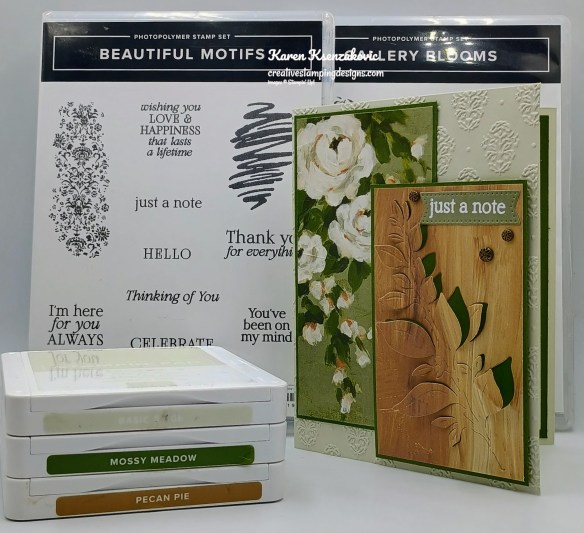 Stampin' Up! Beautiful Motifs Note 1 creativestampingdesigns.com