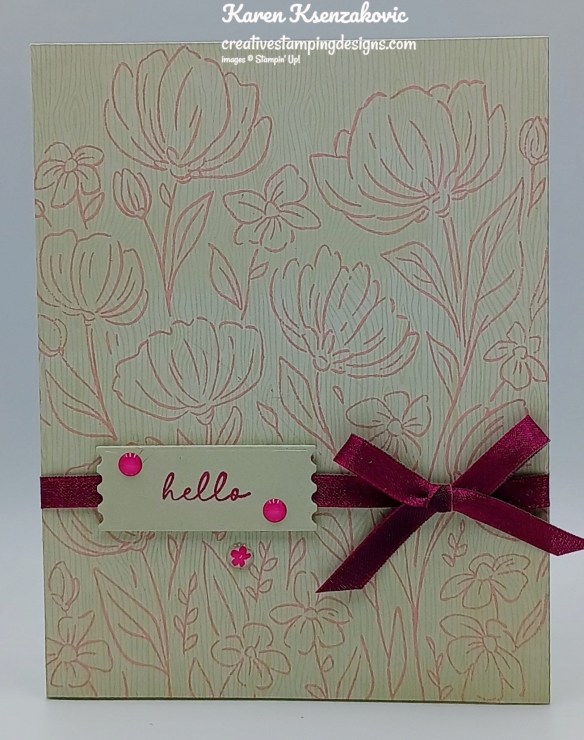 Stampin' Up! Flower Fair Hello 2 creativestampingdesigns.com