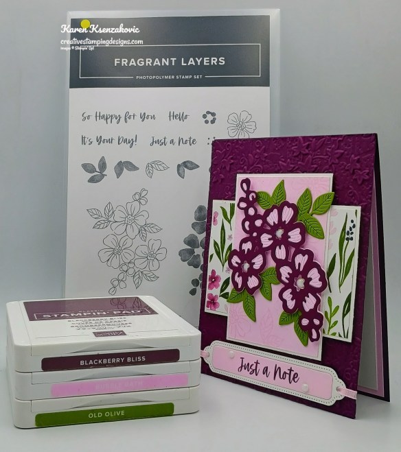 Stampin' Up! Fragrant Layers Just A Note 1 creativestampingdesigns.com