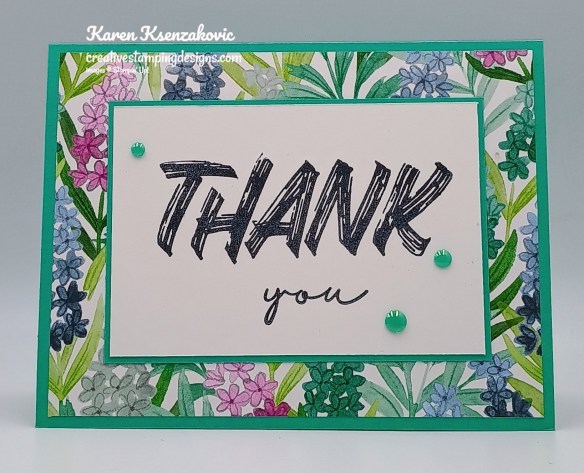 Stampin' Up! Layered Thoughts CAS Thanks 2 creativestampingdesigns.com