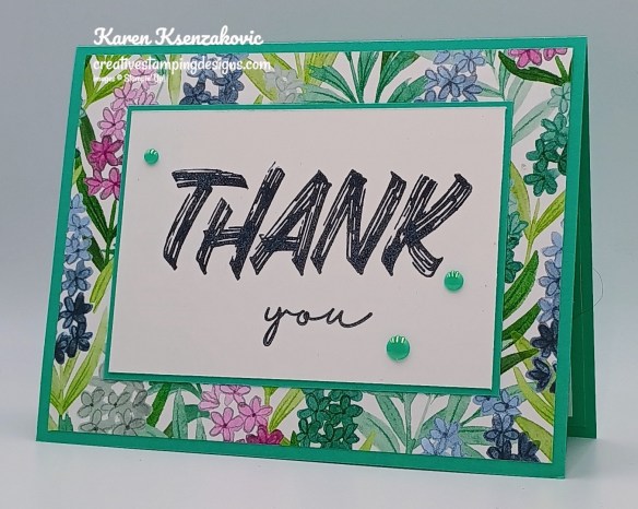 Stampin' Up! Layered Thoughts CAS Thanks 4 creativestampingdesigns.com
