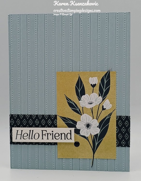 Stampin' Up! Lovely Arrangements CAS Hello 2 creativestampingdesigns.com