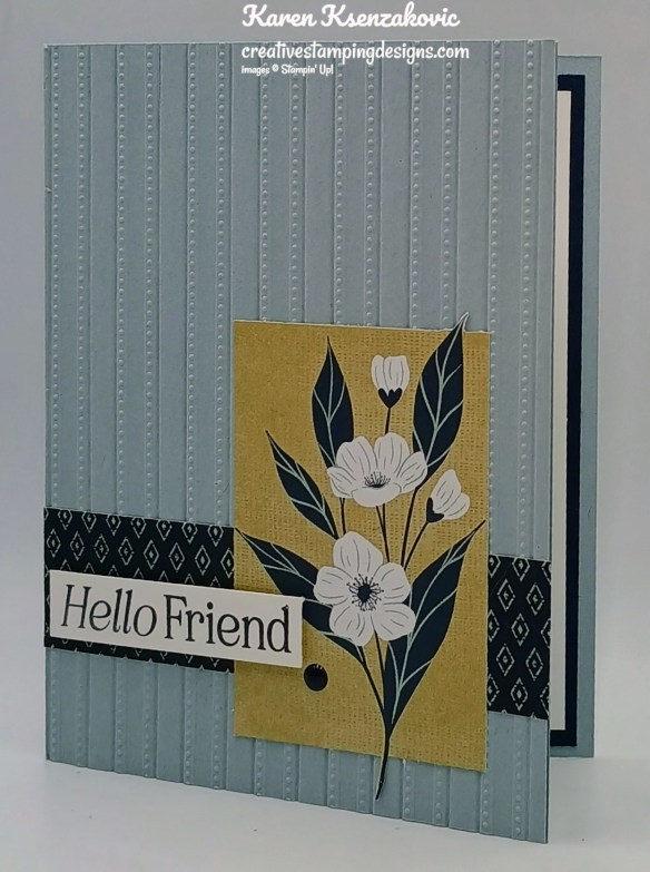 Stampin' Up! Lovely Arrangements CAS Hello 3 creativestampingdesigns.com