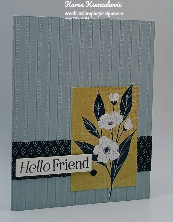 Stampin' Up! Lovely Arrangements CAS Hello 4 creativestampingdesigns.com