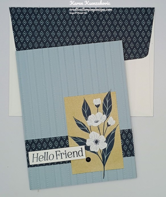 Stampin' Up! Lovely Arrangements CAS Hello 7 creativestampingdesigns.com