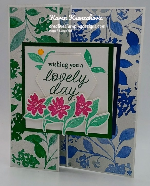 Stampin' Up! Paradise Garden Fun Fold 4 creativestampingdesigns.com