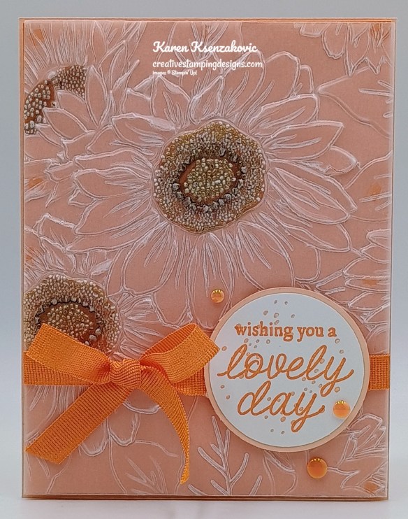 Stampin' Up! Paradise Garden Sunflower 2 creativestampingdesigns.com