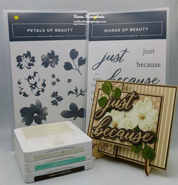 Stampin' Up! Petals of Beauty in Neutrals Fun Fold 1 creativestampingdesigns.com