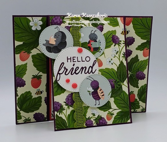 Stampin' Up! sweet Bugs Fun Fold 3 creativestampingdesigns.com