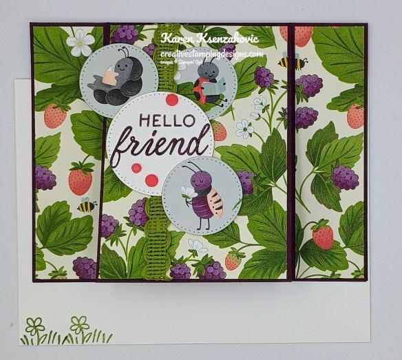 Stampin' Up! sweet Bugs Fun Fold 6 creativestampingdesigns.com