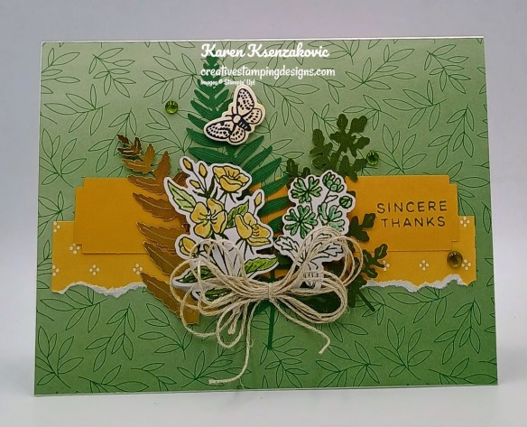 Stampin' Up! Fern & Flora Thanks 2 creativestampingdesigns.com