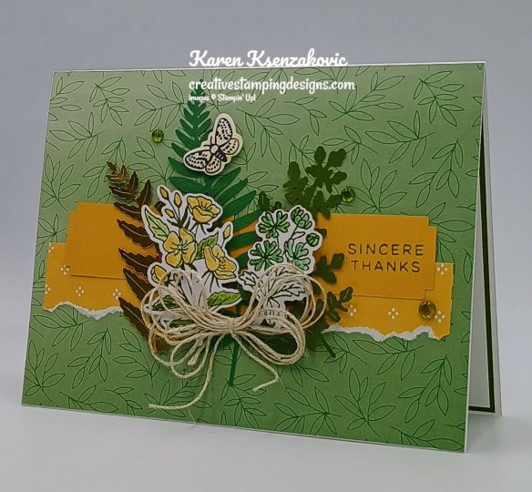 Stampin' Up! Fern & Flora Thanks 3 creativestampingdesigns.com