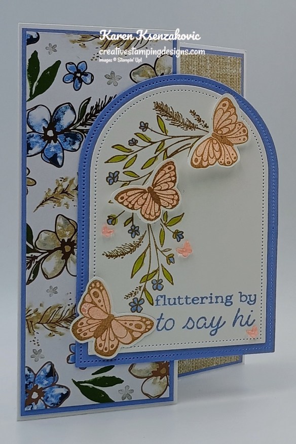 Stampin' Up! All Aflutter Delicate Whispers Fun Fold 2 creativestampingdesigns.com