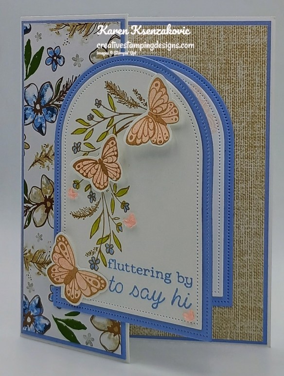 Stampin' Up! All Aflutter Delicate Whispers Fun Fold 4 creativestampingdesigns.com