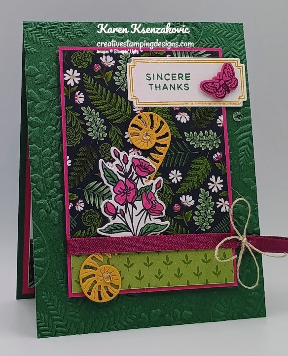 Stampin' Up! Fern & Flora Thanks 3 creativestampingdesigns.com