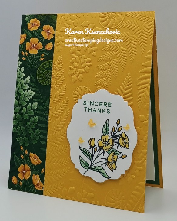 Stampin' Up! Fern & Flora Sincere Thanks 4 creativestampingdesigns.com