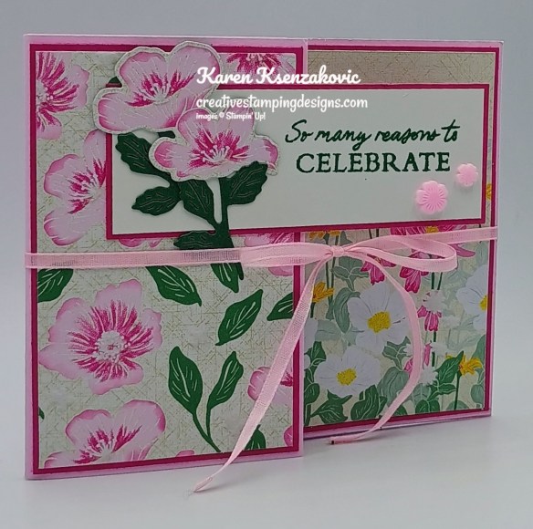 Stampin' Up! Flowering Meadow Fun Fold 3 creativestampingdesigns.com