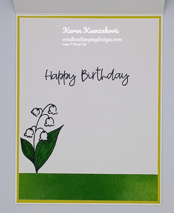 Stampin' Up! Lily of the Valley Birthday 5 creativestampingdesigns.com