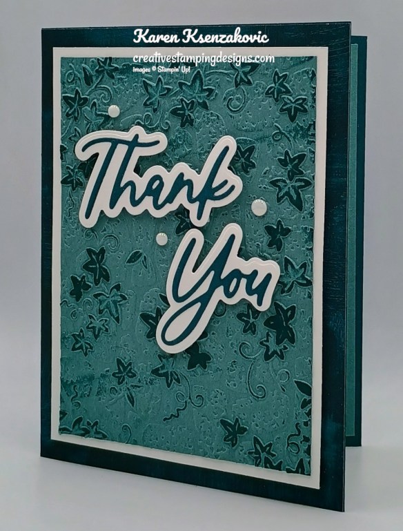 Stampin' Up! Words & Wishes Thank You 4 creativestampingdesigns.com