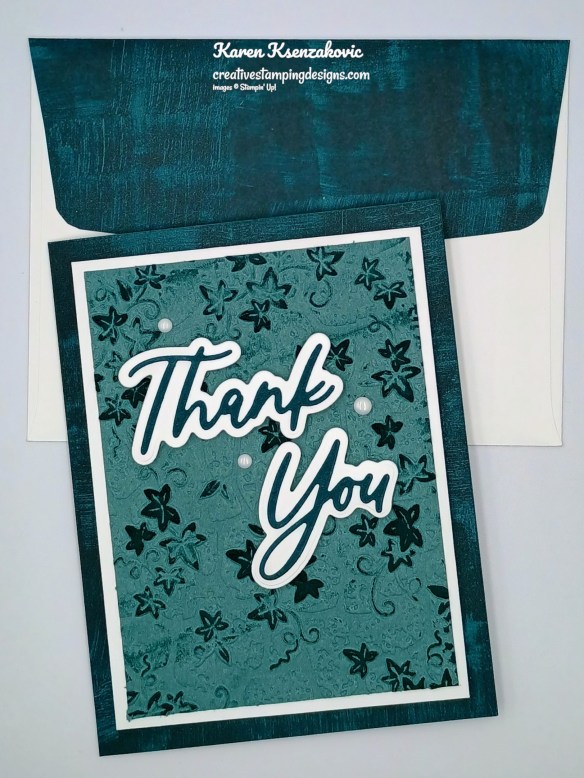 Stampin' Up! Words & Wishes Thank You 7 creativestampingdesigns.com