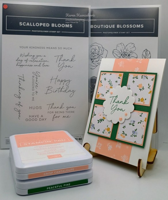 Stampin' Up! Scalloped Blooms Thank You 1 creativestampingdesigns.com