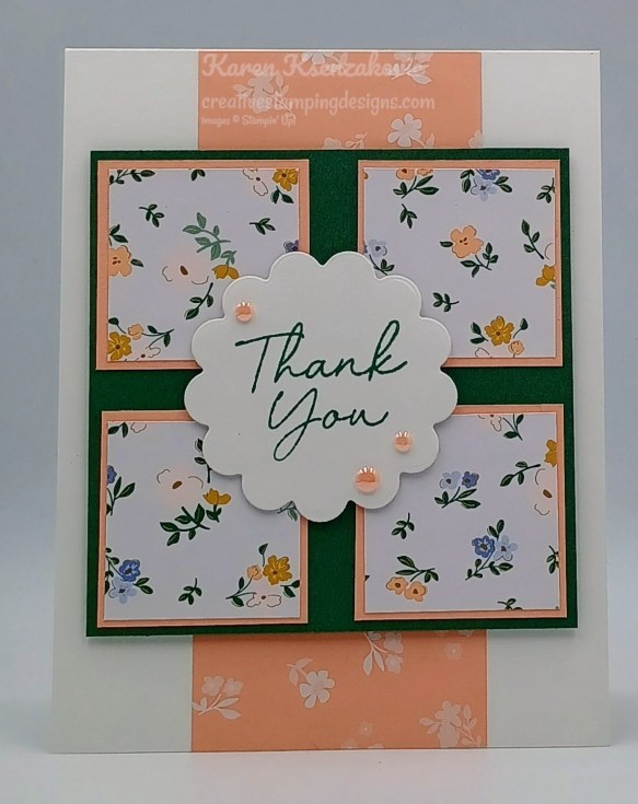 Stampin' Up! Scalloped Blooms Thank You 2 creativestampingdesigns.com