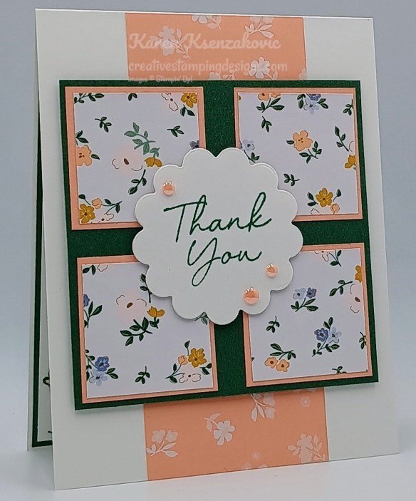Stampin' Up! Scalloped Blooms Thank You 4 creativestampingdesigns.com