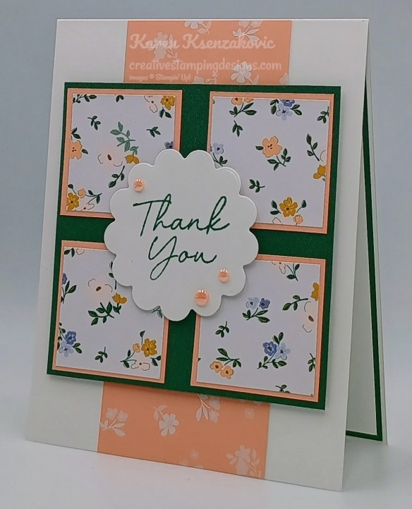 Stampin' Up! Scalloped Blooms Thank You 3 creativestampingdesigns.com
