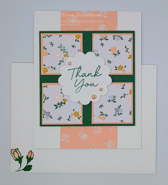 Stampin' Up! Scalloped Blooms Thank You 6 creativestampingdesigns.com