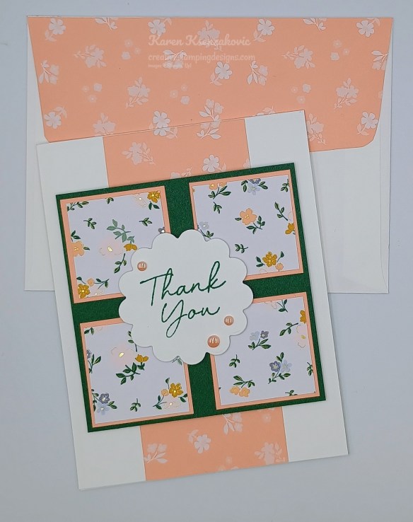 Stampin' Up! Scalloped Blooms Thank You 7 creativestampingdesigns.com