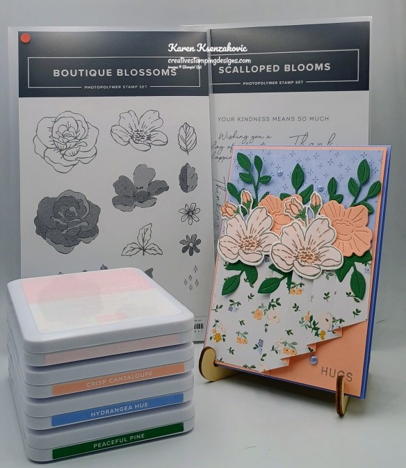 Stampin' Up! Boutique Blossoms Fun Fold 1 cretivestampingdesigns.com