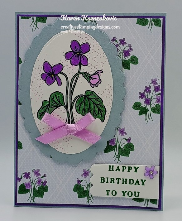 Stampin' Up! Framed Violets Birthday 2 creativestampingdesigns.com