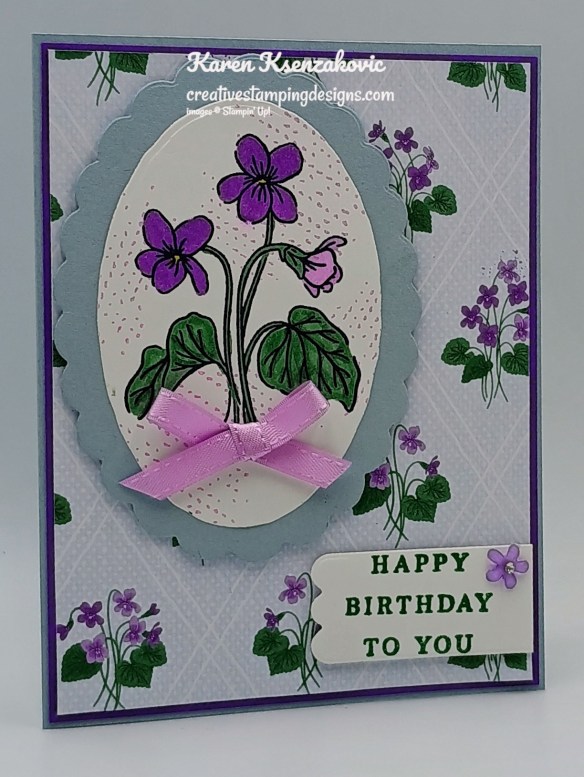 Stampin' Up! Framed Violets Birthday 3 creativestampingdesigns.com