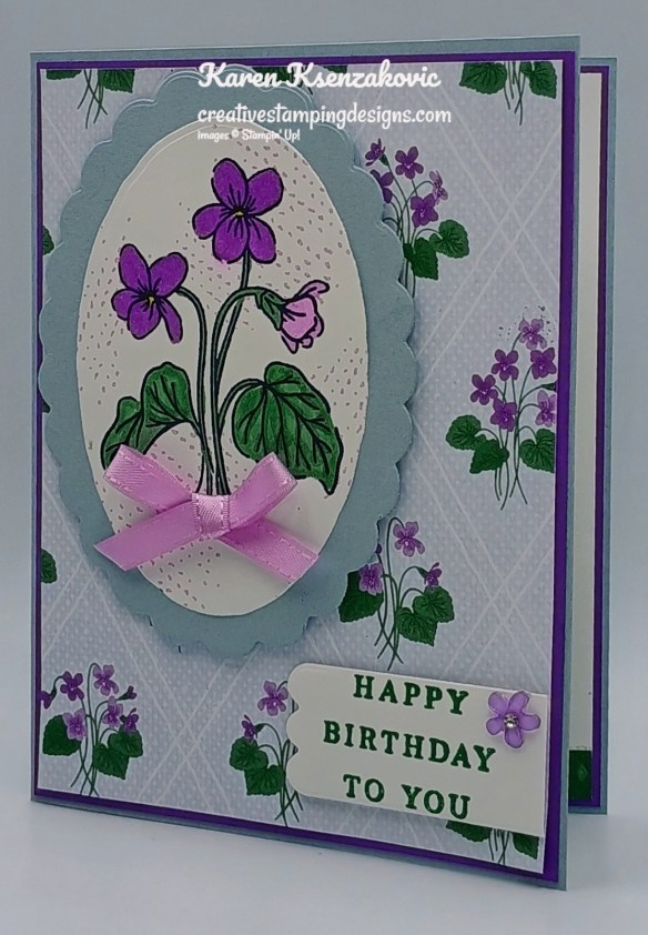 Stampin' Up! Framed Violets Birthday 4 creativestampingdesigns.com