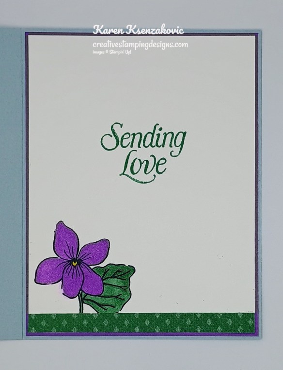 Stampin' Up! Framed Violets Birthday 5 creativestampingdesigns.com