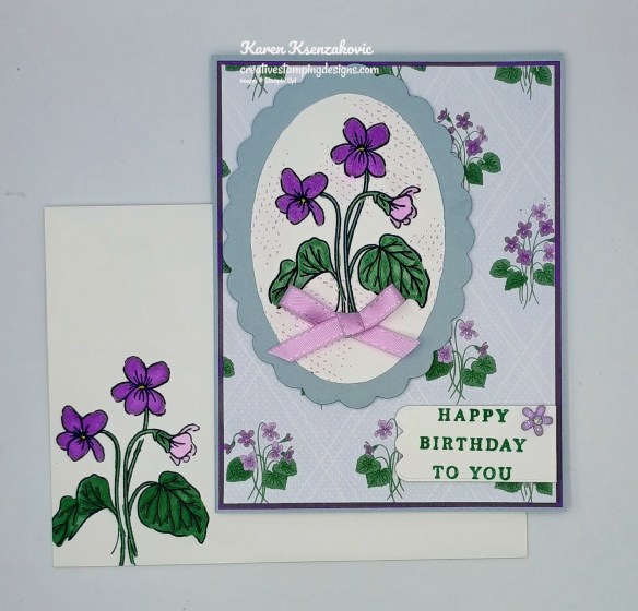 Stampin' Up! Framed Violets Birthday 6 creativestampingdesigns.com
